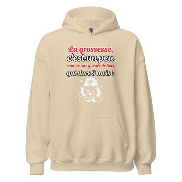 Sweat à capuche "La grossesse, c'est comme une gueule de bois qui dure 9 mois !" – Image 28