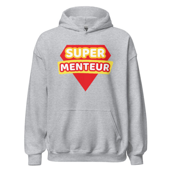 Sweat à capuche humoristique "super menteur" – Image 24