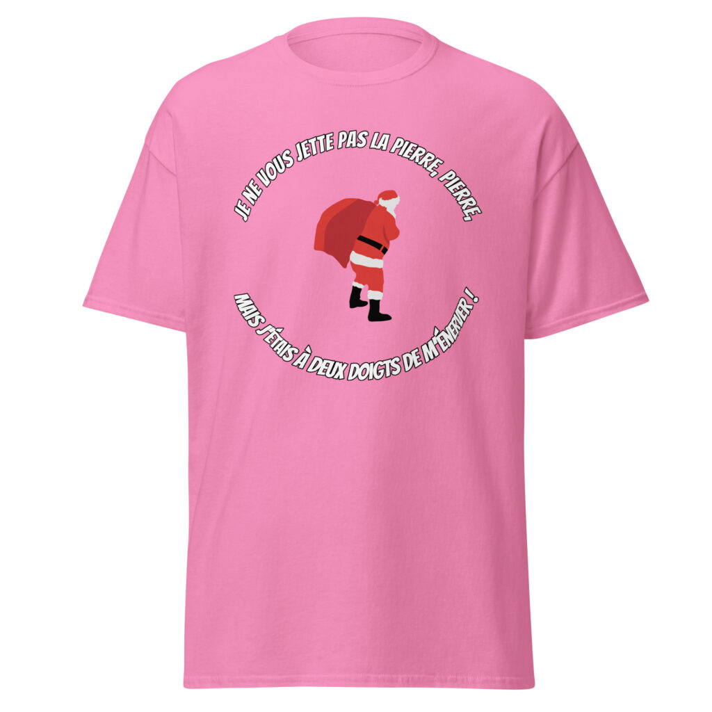 T-shirt le père noël est une ordure — Rose, face