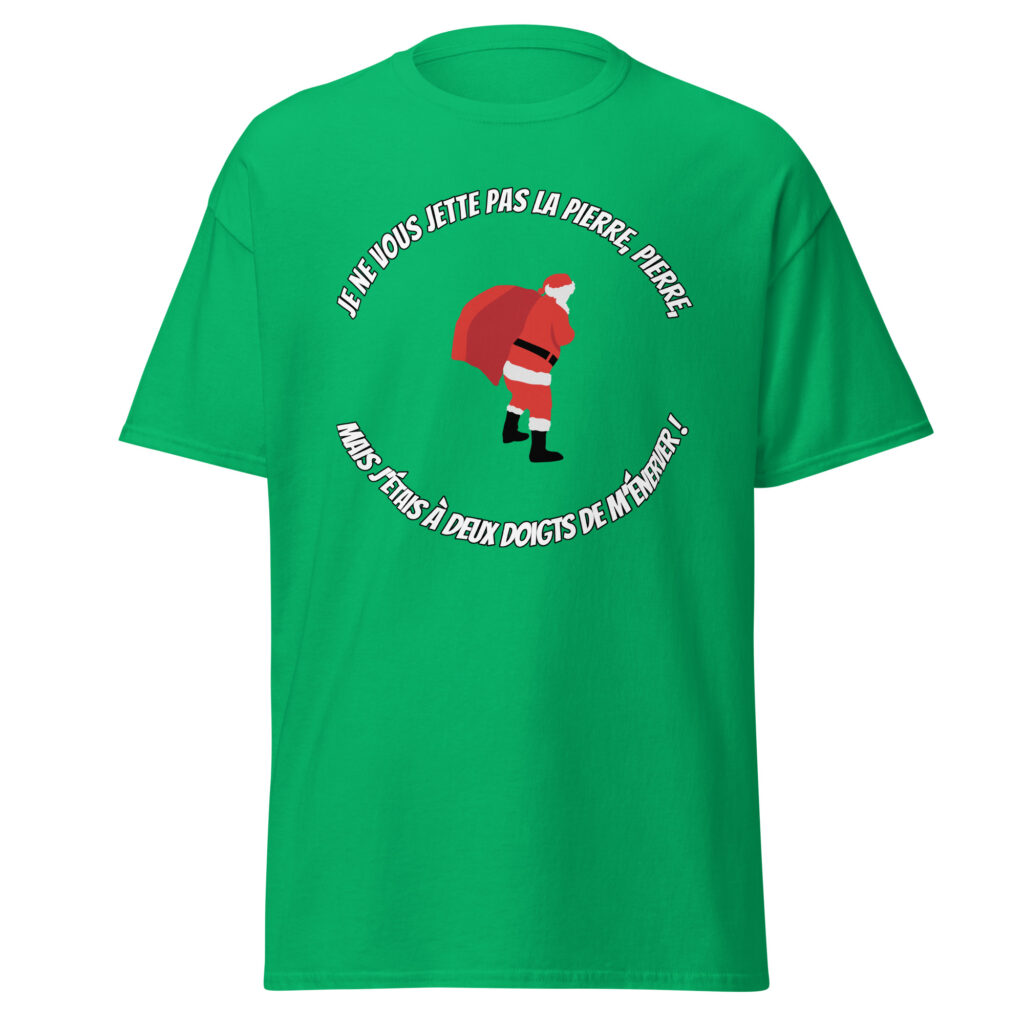 T-shirt le père noël est une ordure — Vert menthe, face