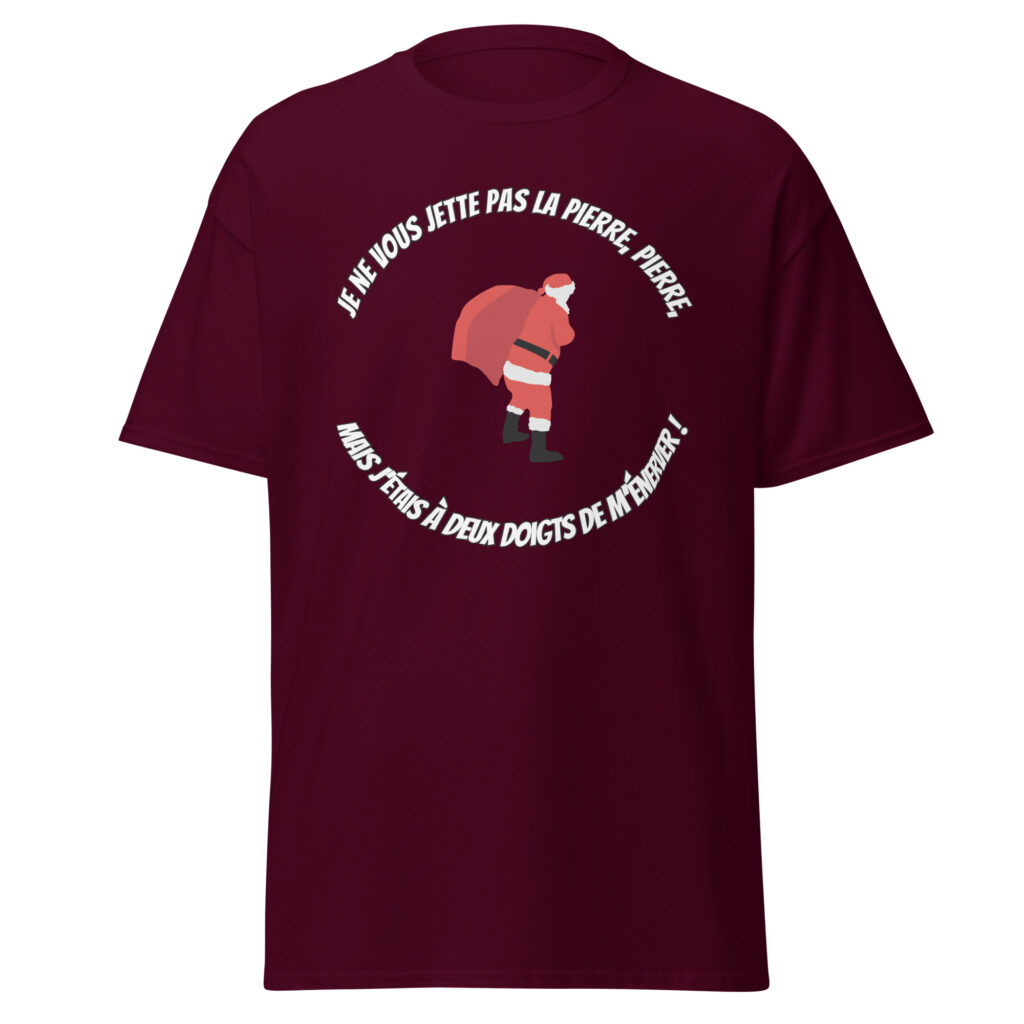 T-shirt le père noël est une ordure — Bordeaux, face