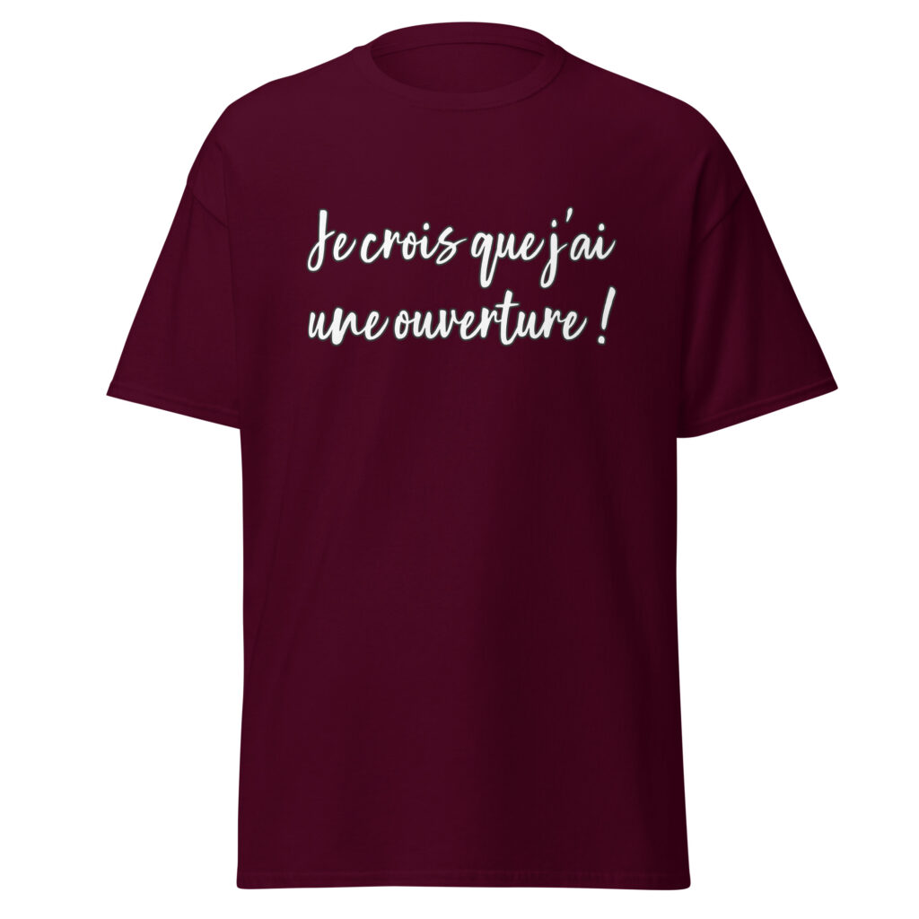 T-shirt les bronzés ouverture — Bordeaux, face