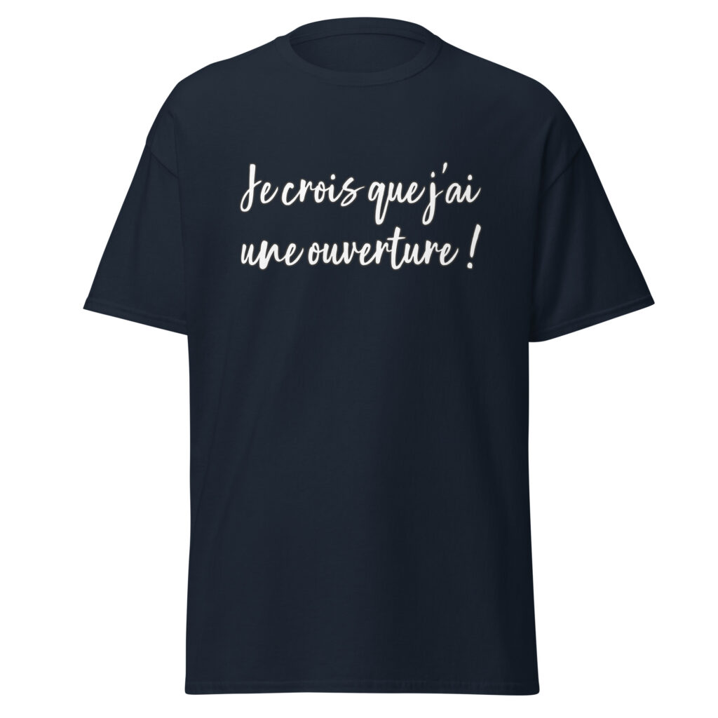 T-shirt les bronzés ouverture — Bleu Marine, face