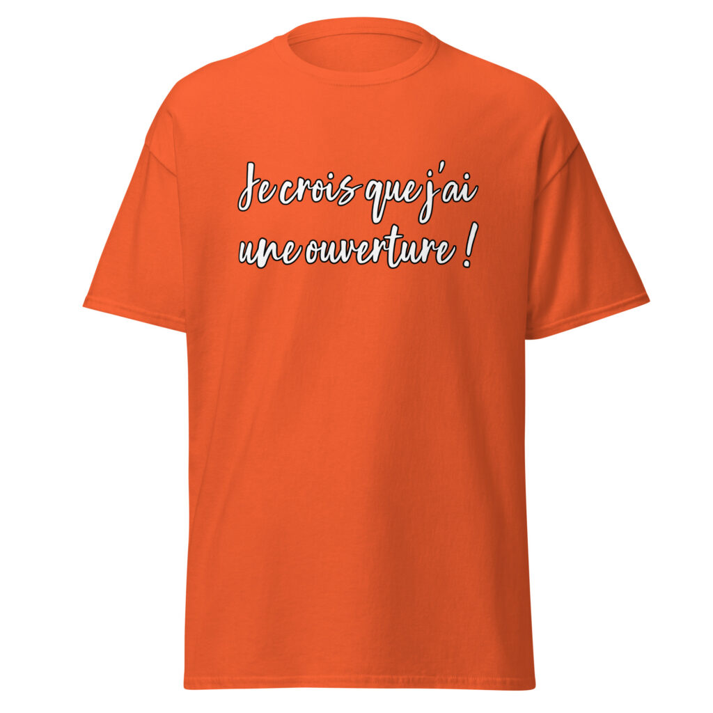 T-shirt les bronzés ouverture — Orange, face