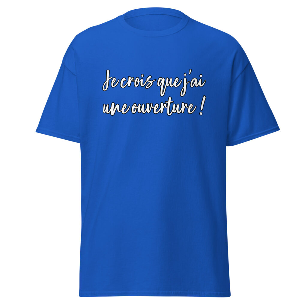 T-shirt les bronzés ouverture — Bleu Roi, face