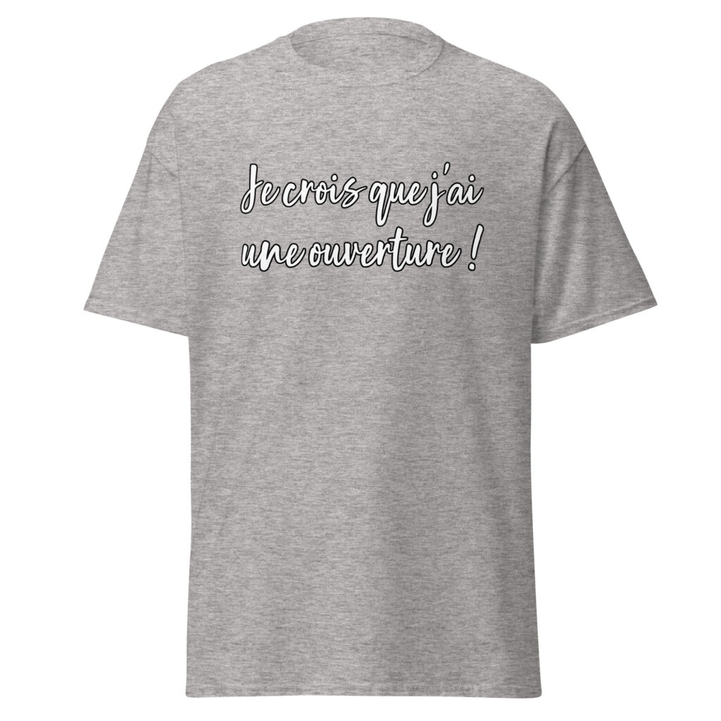 T-shirt les bronzés ouverture — Gris Sport, face