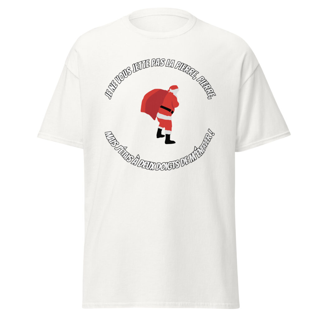 T-shirt le père noël est une ordure — Blanc, face