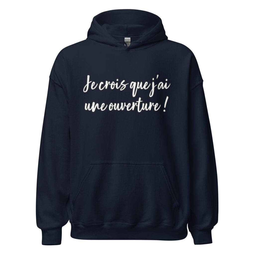 Sweat à capuche Les bronzés "j'ai une ouverture"