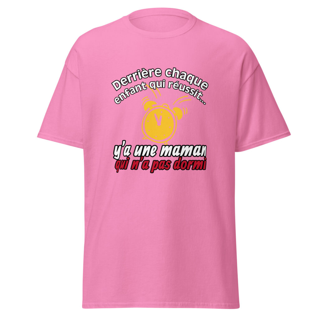 T-shirt derrière chaque enfant qui réussit — Rose, face