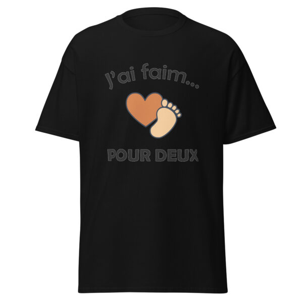 T-shirt naissance j'ai faim pour deux – Image 4