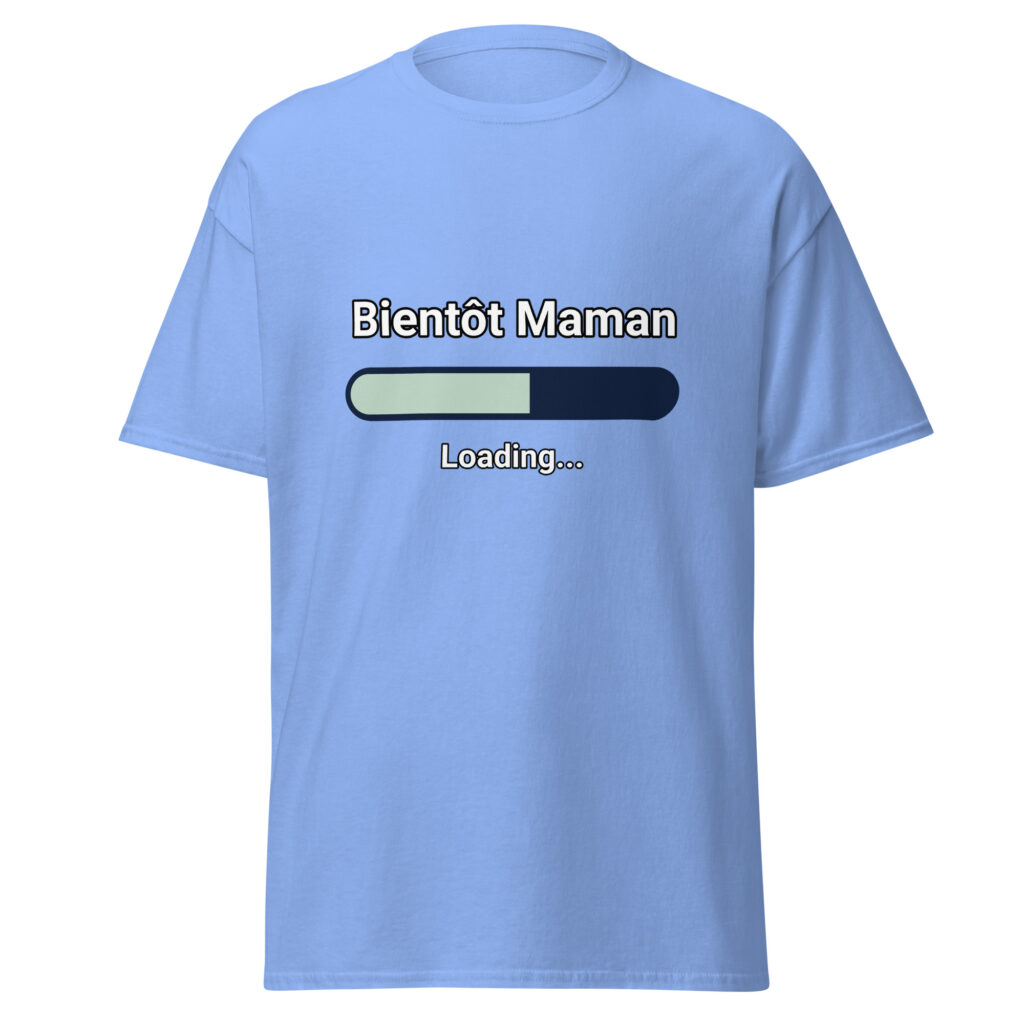 T-shirt Bientôt Maman — Bleu, face