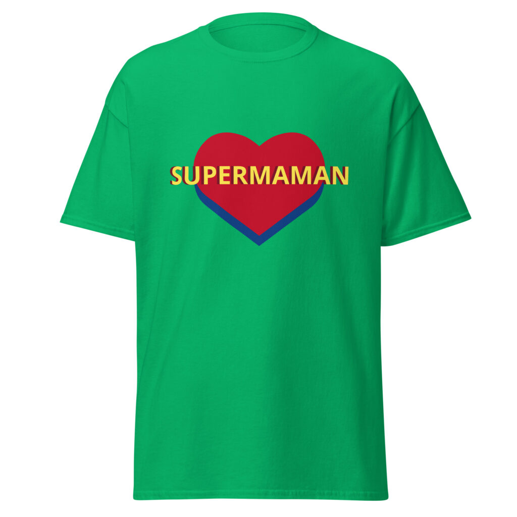 T-shirt SUPERMAMAN — Vert menthe, face