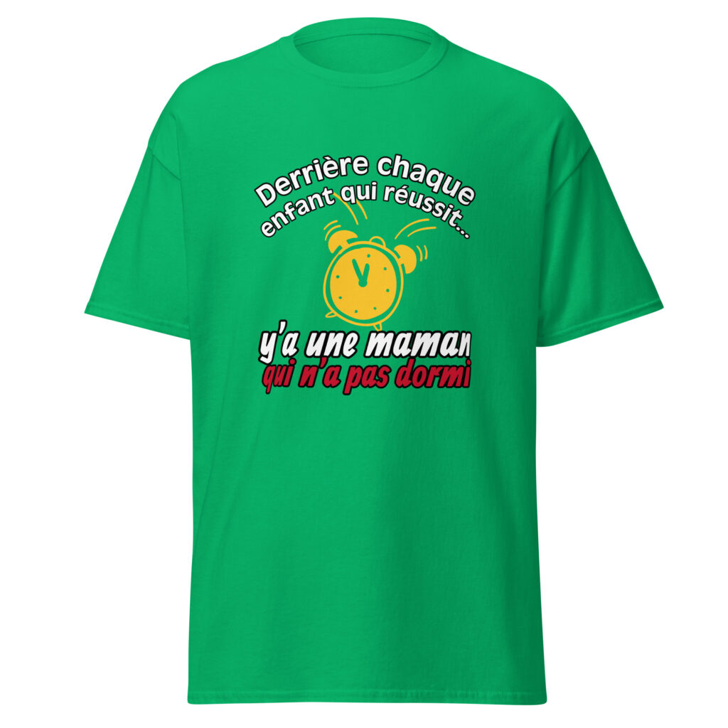 T-shirt derrière chaque enfant qui réussit — Vert menthe, face