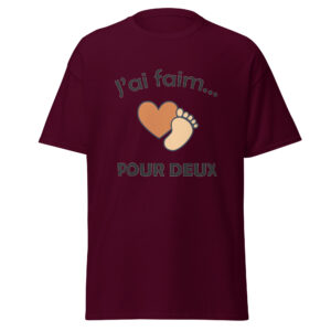T-shirt naissance j’ai faim pour deux