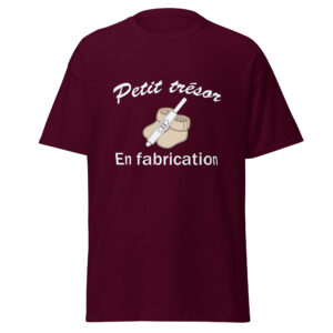 T-shirt petit trésor en fabrication