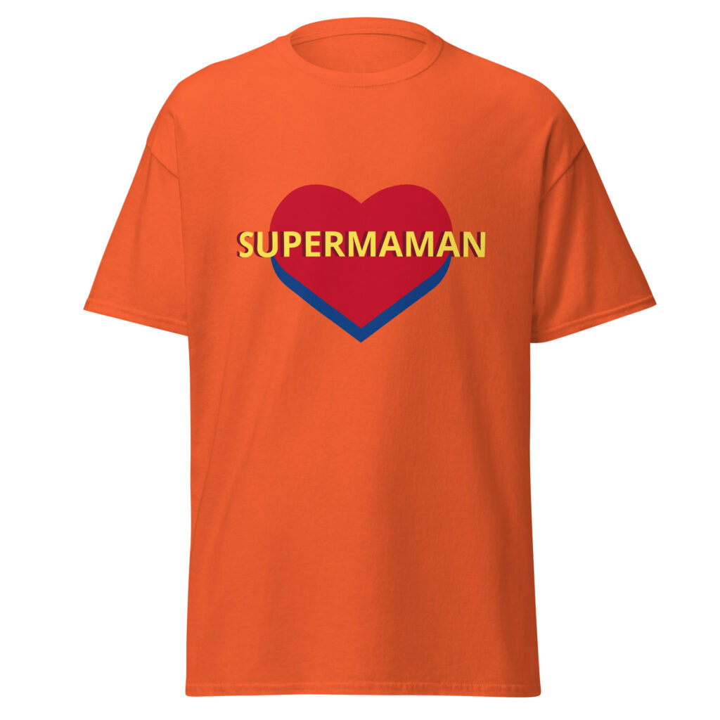 T-shirt SUPERMAMAN — Orange, face