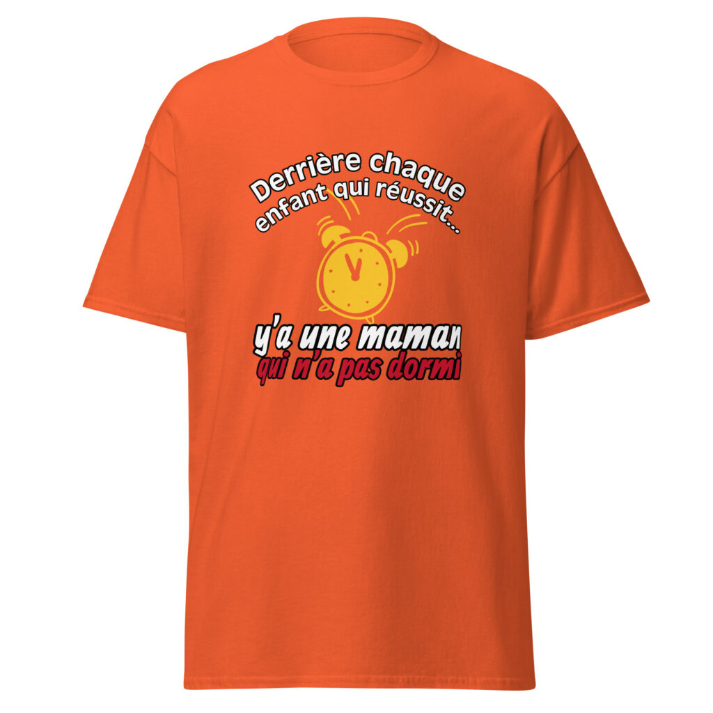 T-shirt derrière chaque enfant qui réussit — Orange, face