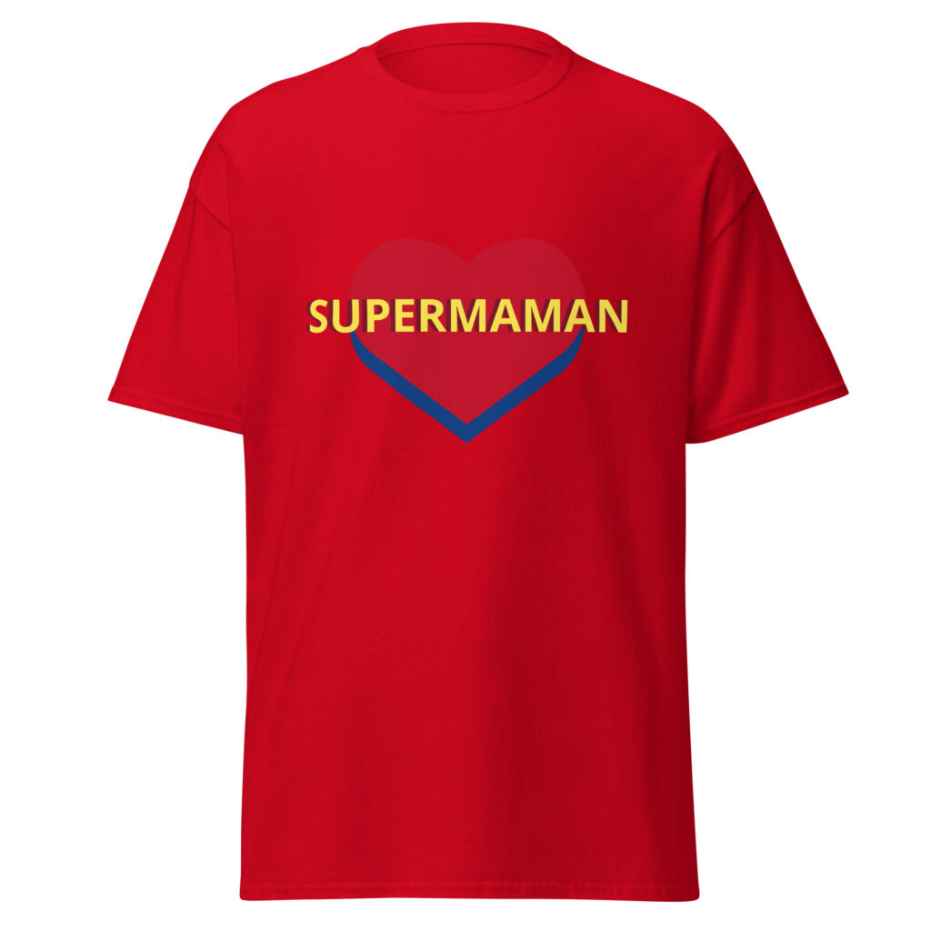 T-shirt SUPERMAMAN — Rouge, face