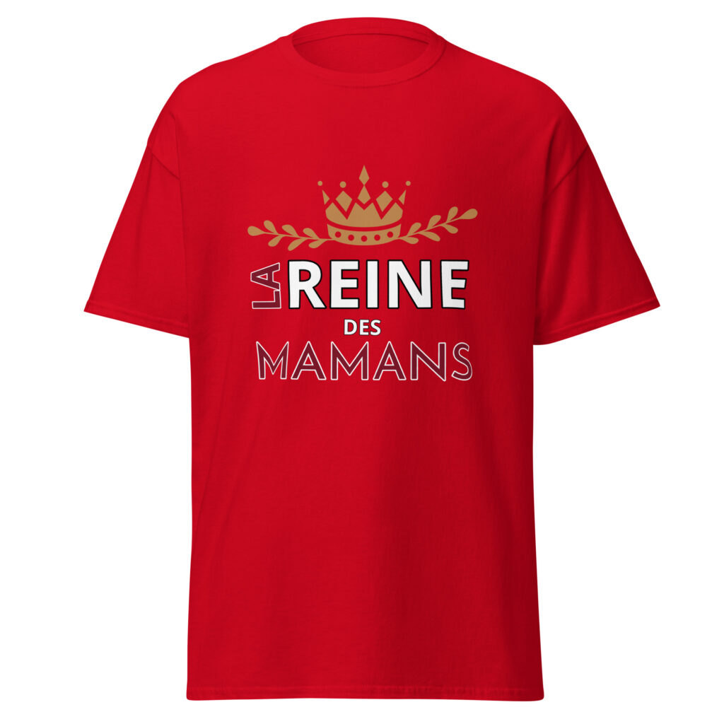 T-shirt la reine des mamans — Rouge, face