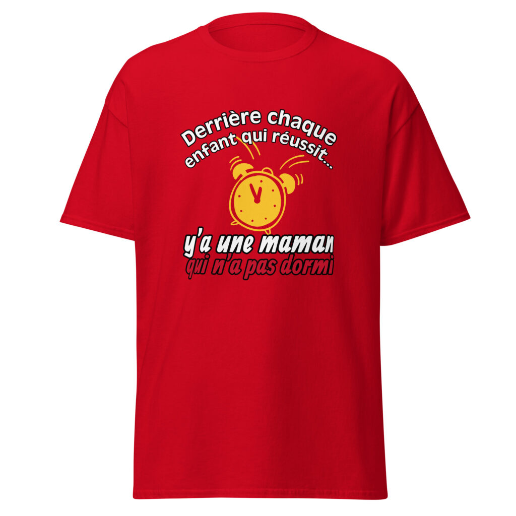 T-shirt derrière chaque enfant qui réussit — Rouge, face