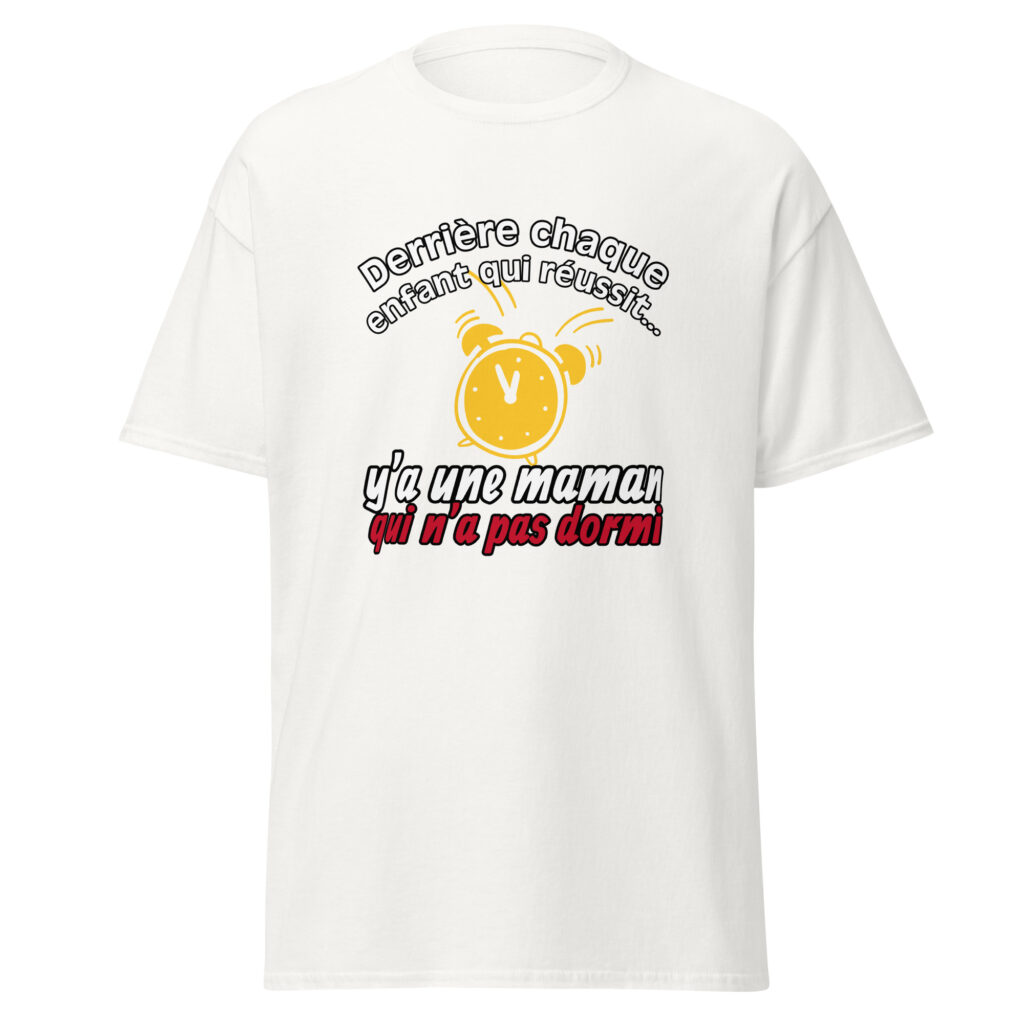 T-shirt derrière chaque enfant qui réussit — Blanc, face