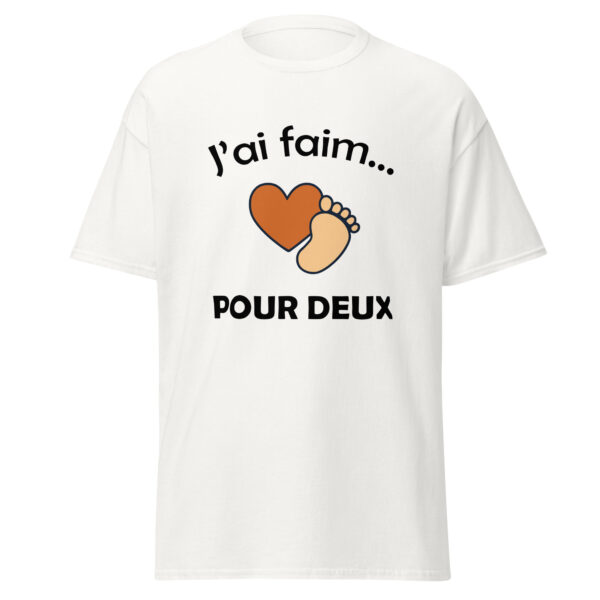 T-shirt naissance j'ai faim pour deux