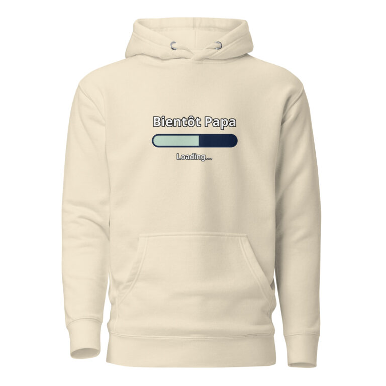 Sweat à Capuche Bientôt Papa — sweat à capuche premium imprimé