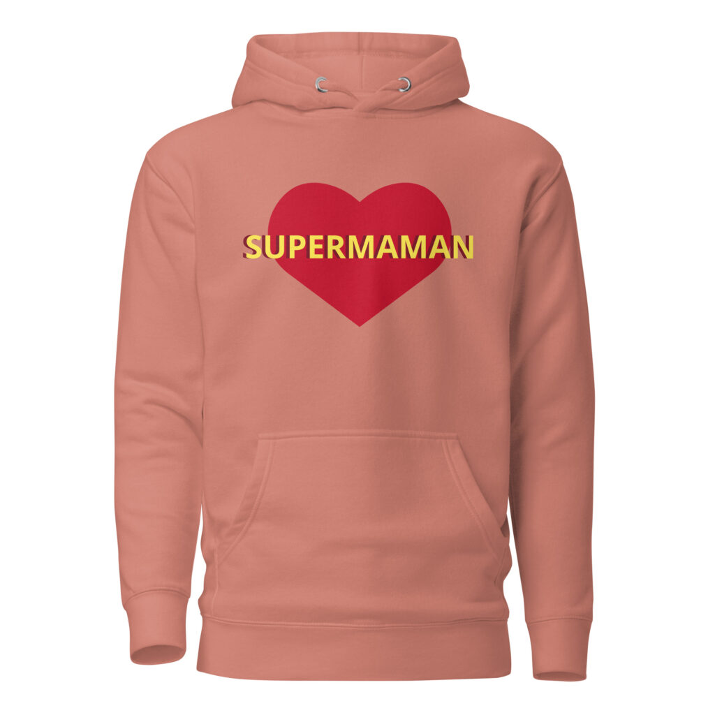 Sweat à Capuche supermaman — Dusty Rose, face