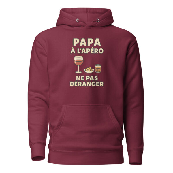 Sweat à Capuche Papa à l'apéro. Ne pas déranger – Image 6