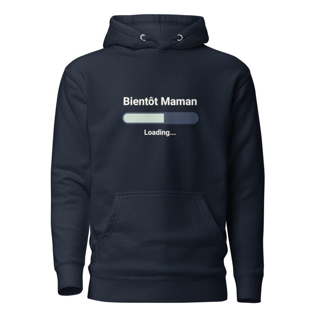 Sweat à Capuche bientôt maman — Navy Blazer, face