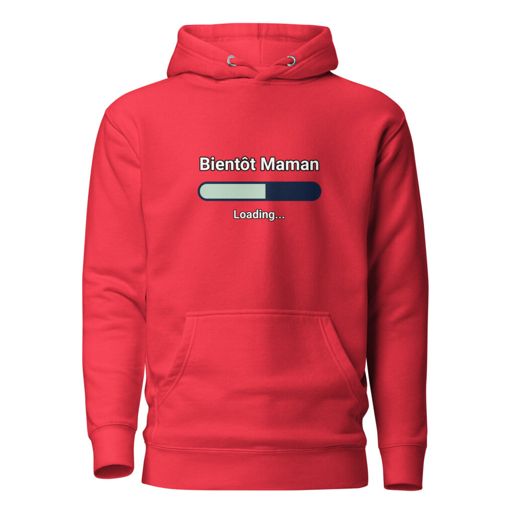 Sweat à Capuche bientôt maman — Team Red, face