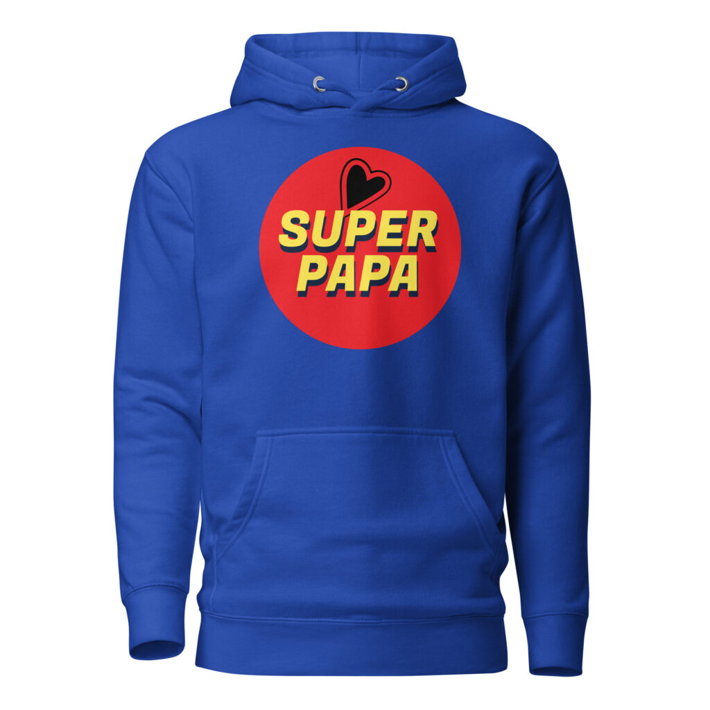 Sweat à Capuche super papa — Team Royal, face
