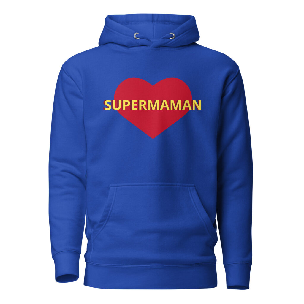 Sweat à Capuche supermaman — Team Royal, face