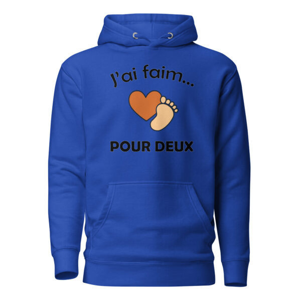 Sweat à Capuche naissance j'ai faim pour deux – Image 12