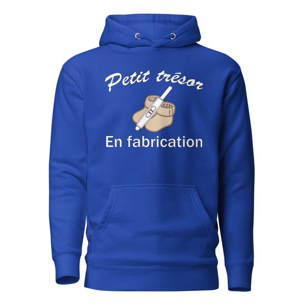 Sweat à Capuche Petit trésor en fabrication — Team Royal, face