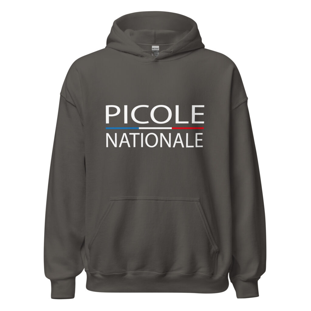 Sweat à capuche « Picole Nationale » — Anthracite, face