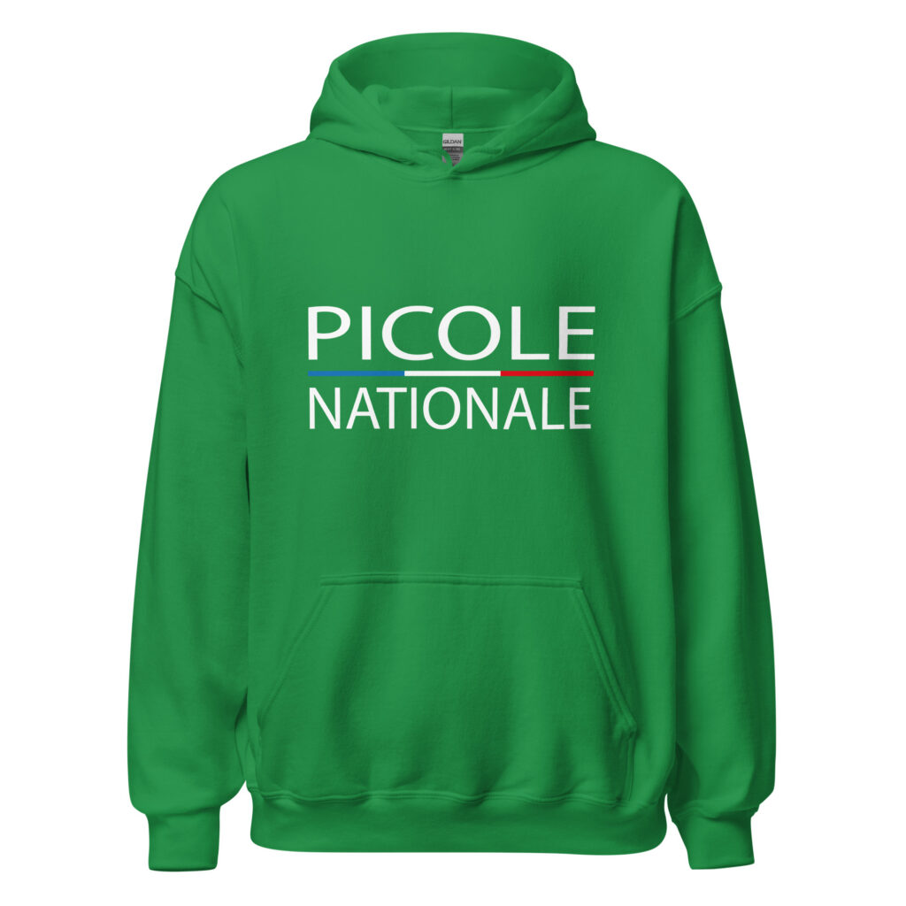 Sweat à capuche « Picole Nationale » — Vert menthe, face