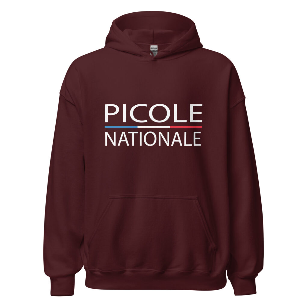 Sweat à capuche « Picole Nationale » — Bordeaux, face