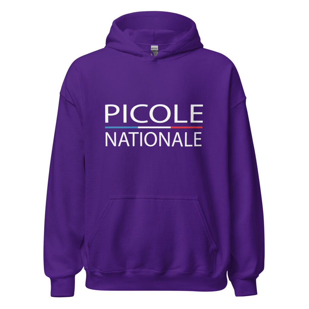 Sweat à capuche « Picole Nationale » — Violet, face