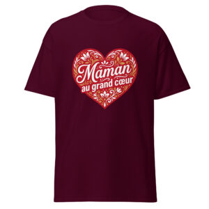 T-shirt Maman au granc coeur