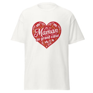 T-shirt Maman au granc coeur