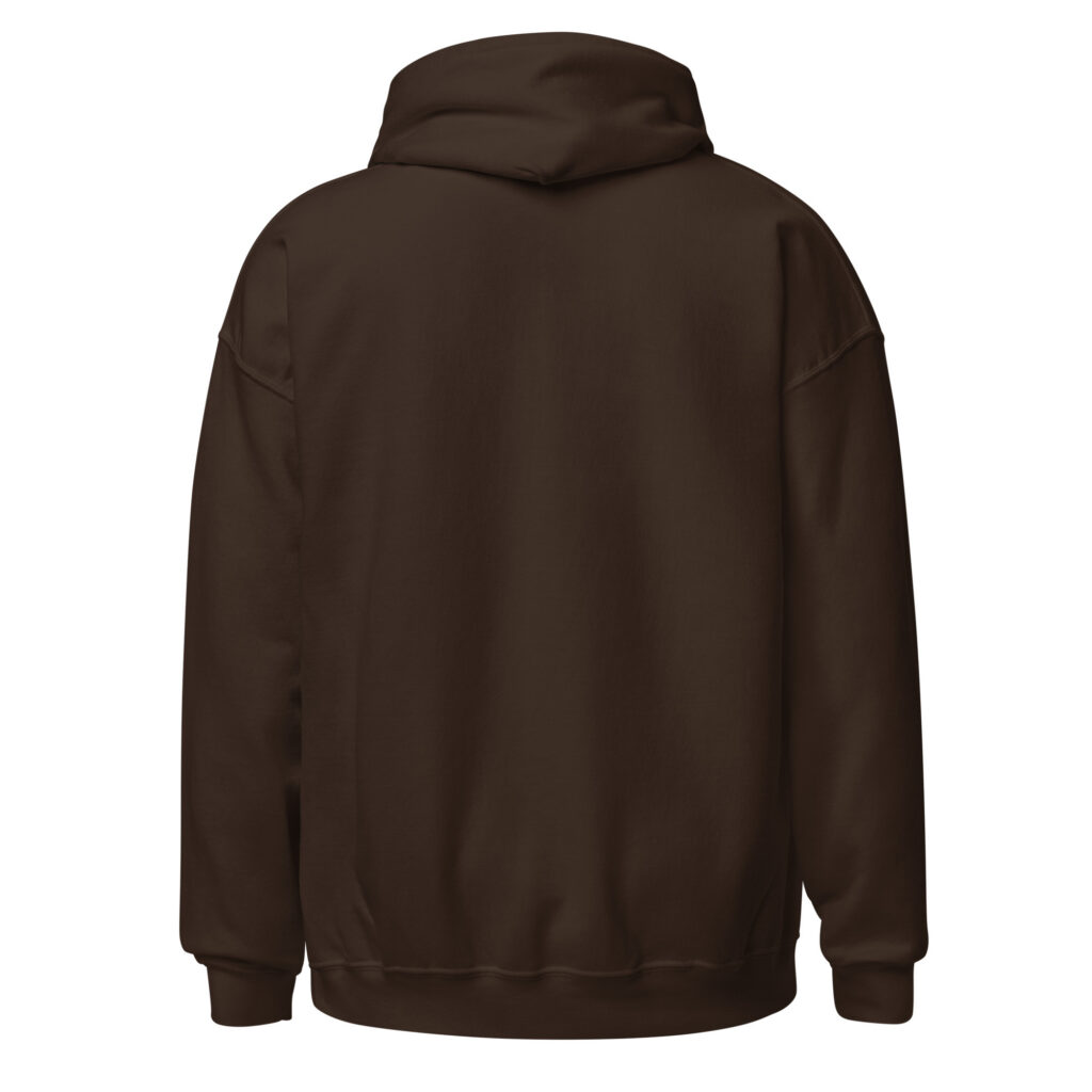 Sweat à capuche "Maman au grand cœur" — Chocolat Noir, dos