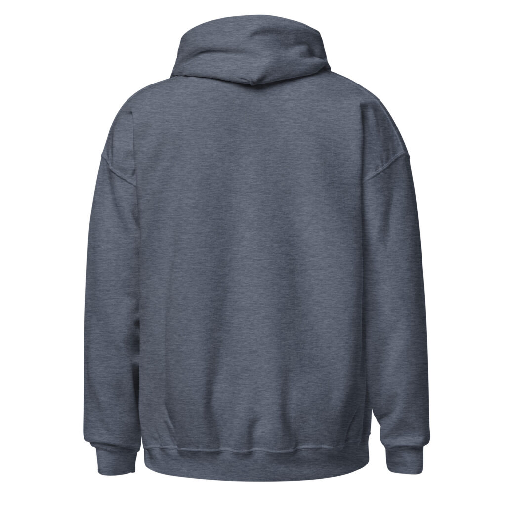 Sweat à capuche "Maman au grand cœur" — Heather Sport Dark Navy, dos
