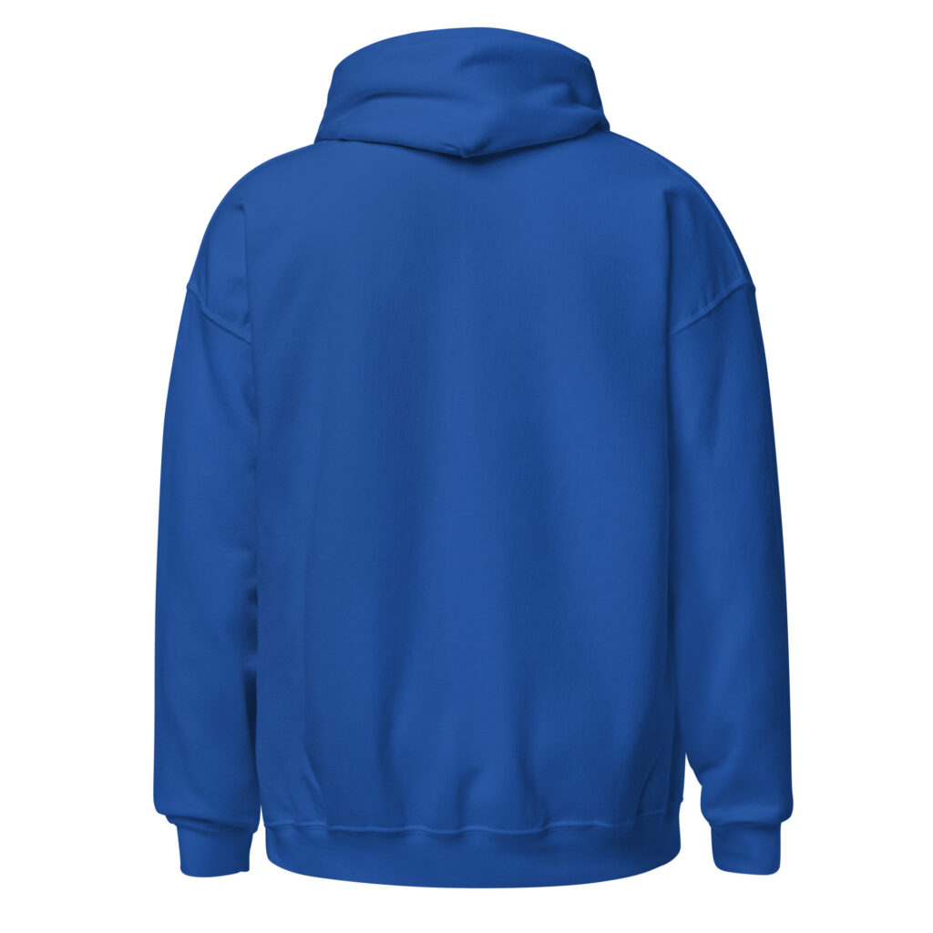 Sweat à capuche "Maman au grand cœur" — Bleu Roi, dos