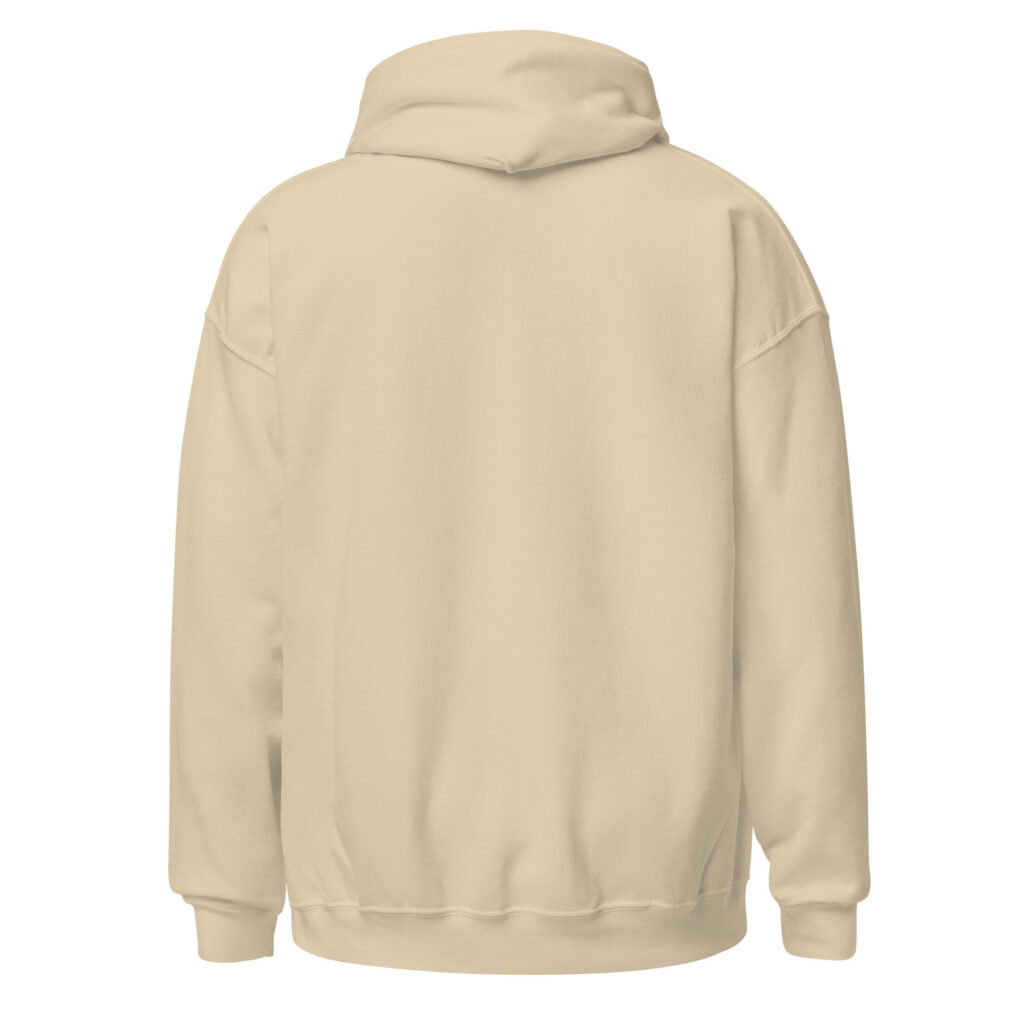 Sweat à capuche "Maman au grand cœur" — Sable, dos