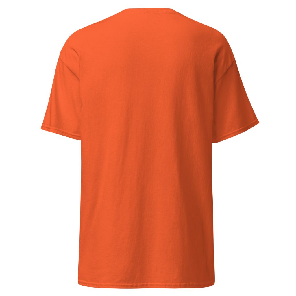 T-shirt humoristique Mange tes mors ! — Orange, dos
