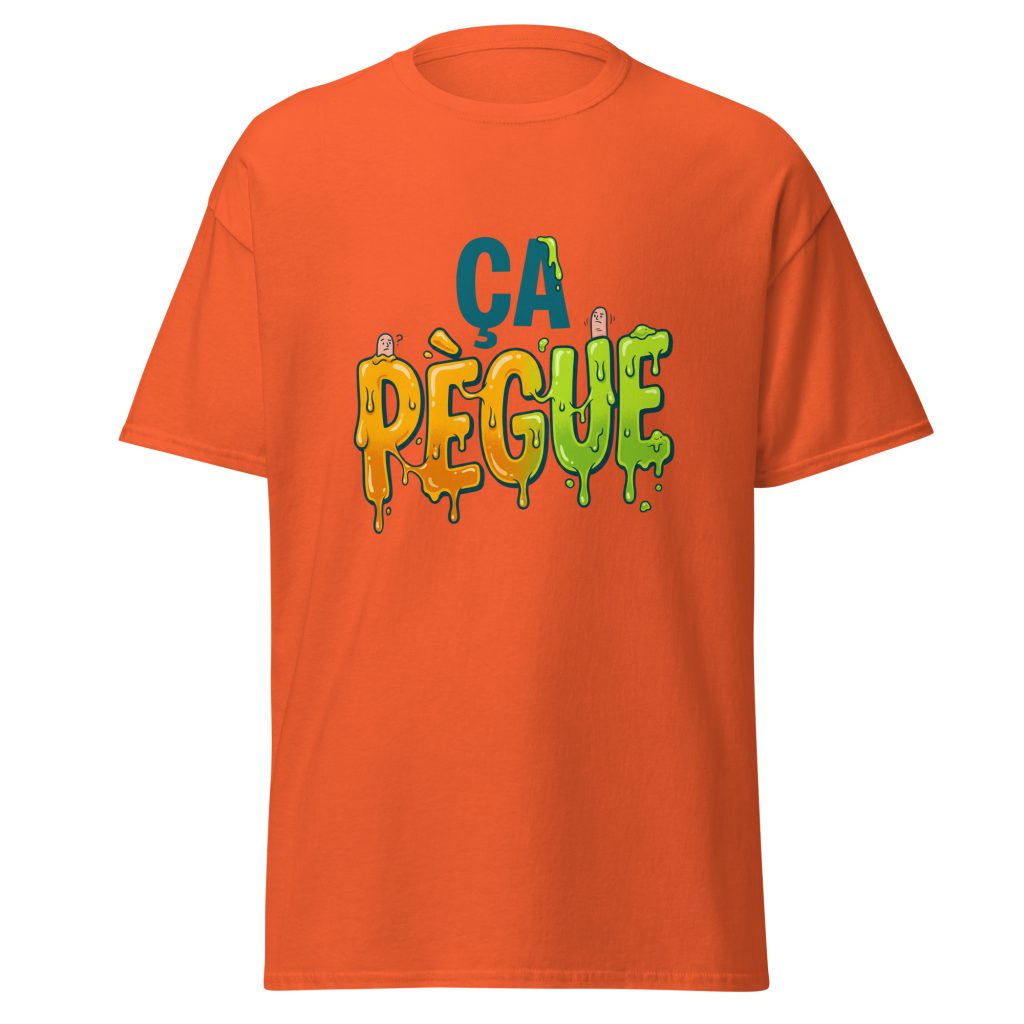 T-shirt ça pègue ! — Orange, face
