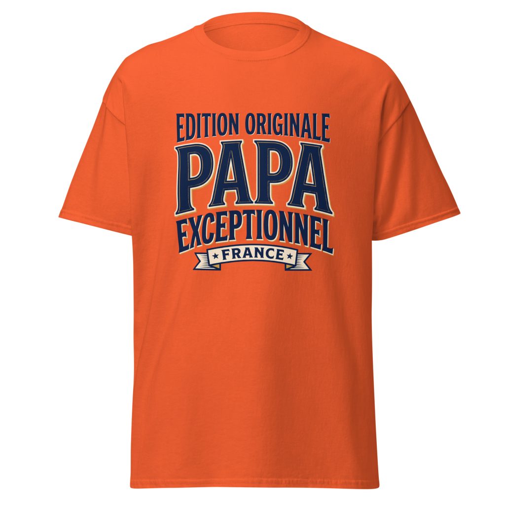 T-shirt Papa exceptionnel Edition Originale — Orange, face