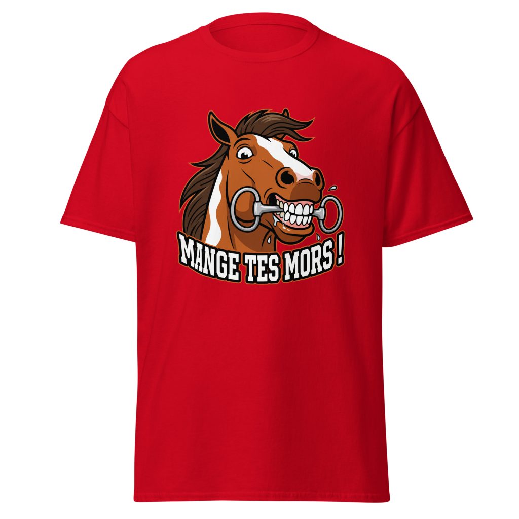 T-shirt humoristique Mange tes mors ! — Rouge, face