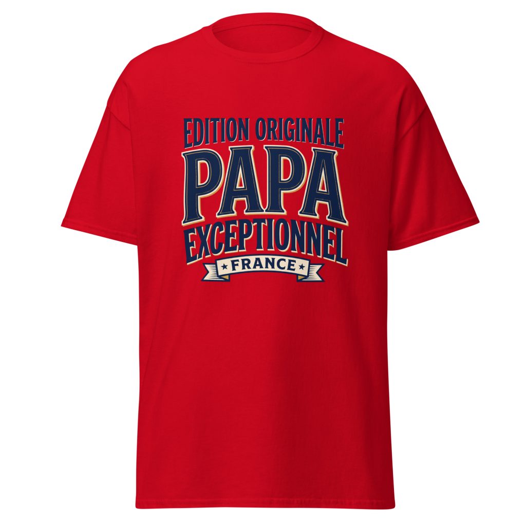 T-shirt Papa exceptionnel Edition Originale — Rouge, face